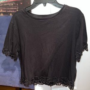 Forever 21 Black Floral Tee